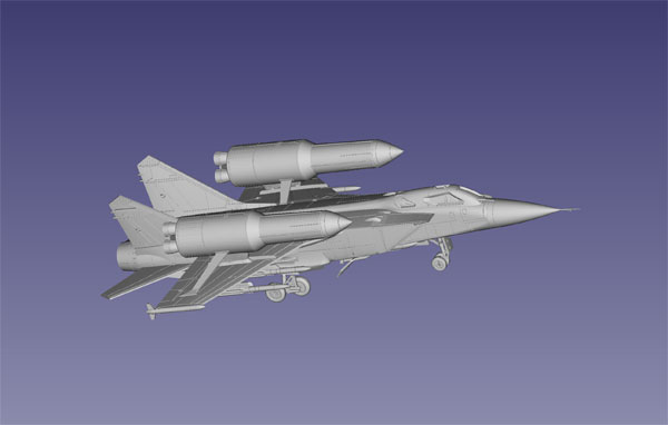 特典】夜光雲のサリッサ 1/144 MiG-31セマルグル プラモデル