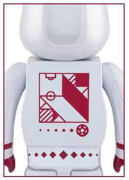 BE＠RBRICK FIFA WORLDCUP QATAR 2022 (TM) OLP WHITECHROME 100