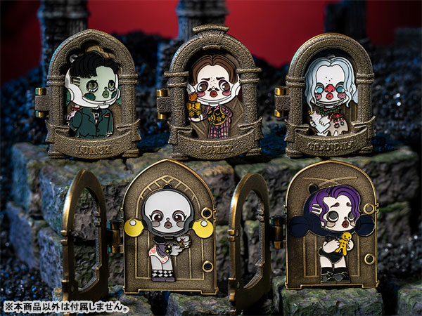 SKULLPANDA × THE ADDAMS FAMILY シリーズ ピンバッジ 12個入りBOX[POPMART]《発売済・在庫品》