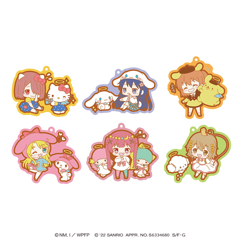 私に天使が舞い降りた！×サンリオキャラクターズ ラバーストラップ 6個
