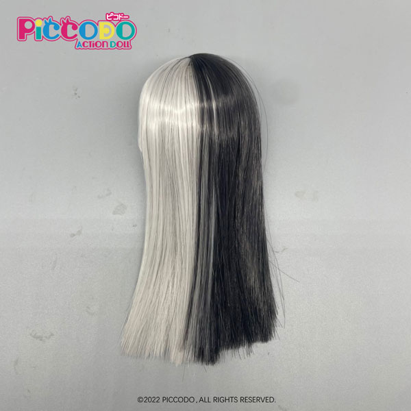 PICCODO ドール用ウィッグ 姫カット (ツートーンカラー：ブラック