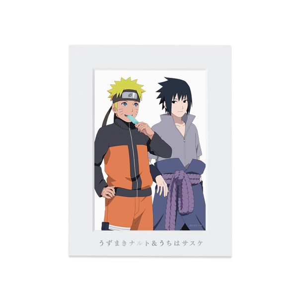NARUTO 疾風絵巻集　カード　No.060 ナルト　サスケ NARUTO-ナルト- 疾風伝 描き下ろしイラスト うずまきナルト＆うちは
