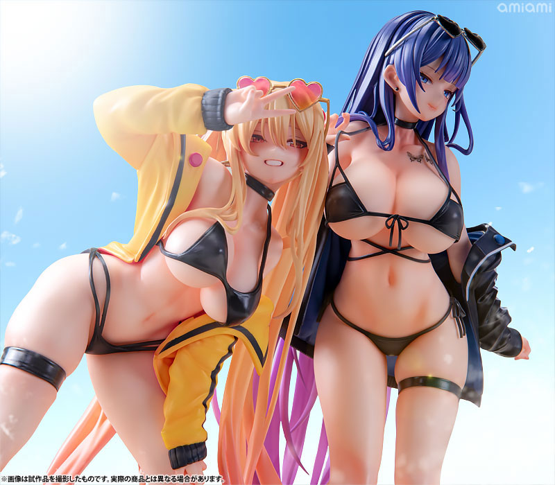 ユナ＆サユリ 専用台座付き2体セット Illustration by Biya ＆ K Pring 1/6 完成品フィギュア