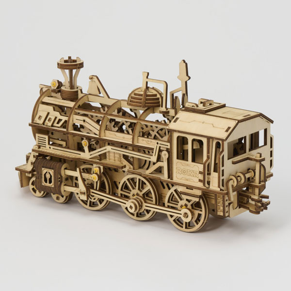 つくるんです LK701 3Dウッドパズル 「機関車」[プラザクリエイト]