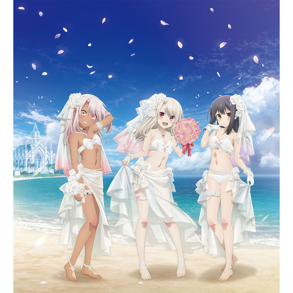 Fate/kaleid liner プリズマ☆イリヤ Licht 名前の無い少女」 描き下ろし複製原画(イリヤ＆美遊＆クロエ/ウエディング水着 )[キース]《在庫切れ》