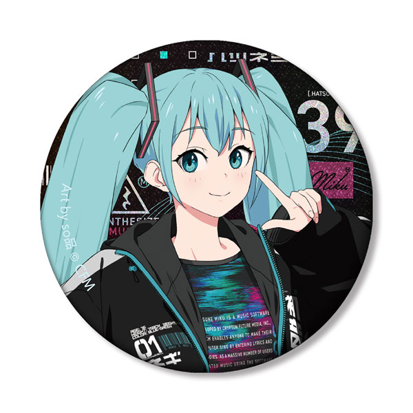 HATSUNE MIKU EXPO 10th Anniversary 描き下ろし 初音ミク テックファッションver. Art by so品  ホログラム缶バッジ[アルマビアンカ]《在庫切れ》