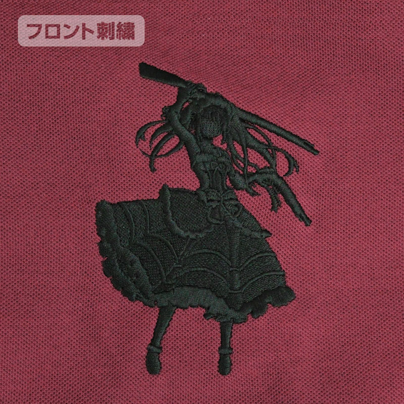 デート・ア・ライブIV スマートな 時崎狂三 シルエット刺繍ポロシャツ 