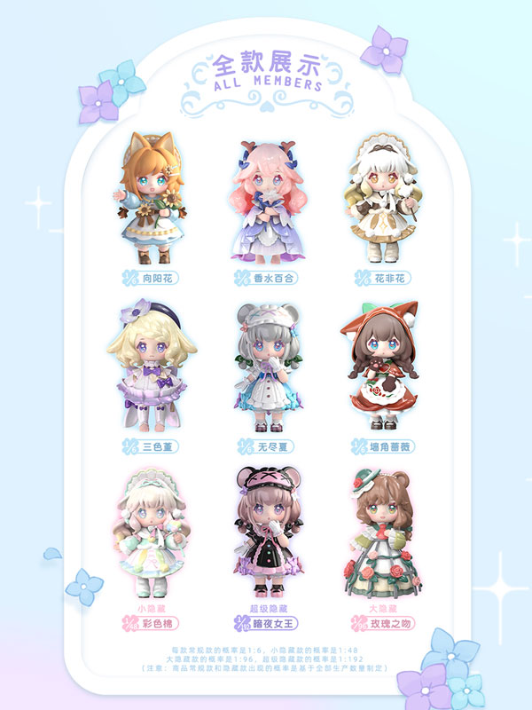 THE NINIZEE 花の秘境シリーズ トレーディングフィギュア 6個