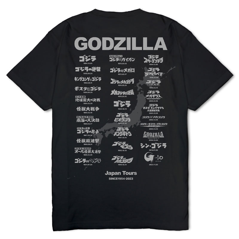 ゴジラ 希少! ゴジラツアー ヘビーウェイトTシャツ Ver.2.0/BLACK-L[コスパ]