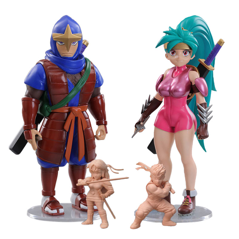 闇の仕事人KAGE Shadow of The Ninja ソフビフィギュア ハヤテ+カエデ