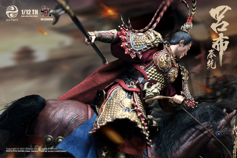 1/12 コレクティブルフィギュア 掌上三国 呂布 奉先 デラックス バトルフィールド版[303TOYS]