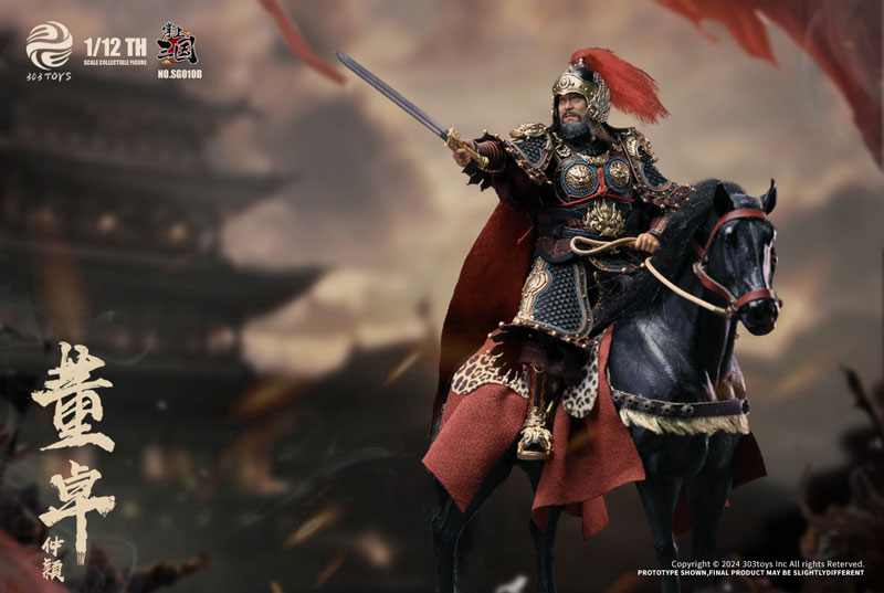 1/12 コレクティブルフィギュア 掌上三国 董卓 仲穎 デラックス バトルフィールド版[303TOYS]