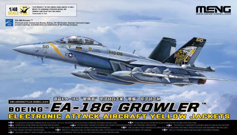 1/48 MENG EA-18G グラウラー Amazon.com: MENG Model 1:48 - Boeing EA-18 G Growler Attack