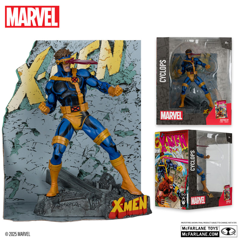『マーベル・コミック』1/10スケール「シーン・フィギュア」#013 サイクロップス(ジム・リー/X-MEN Vol.2 #1)