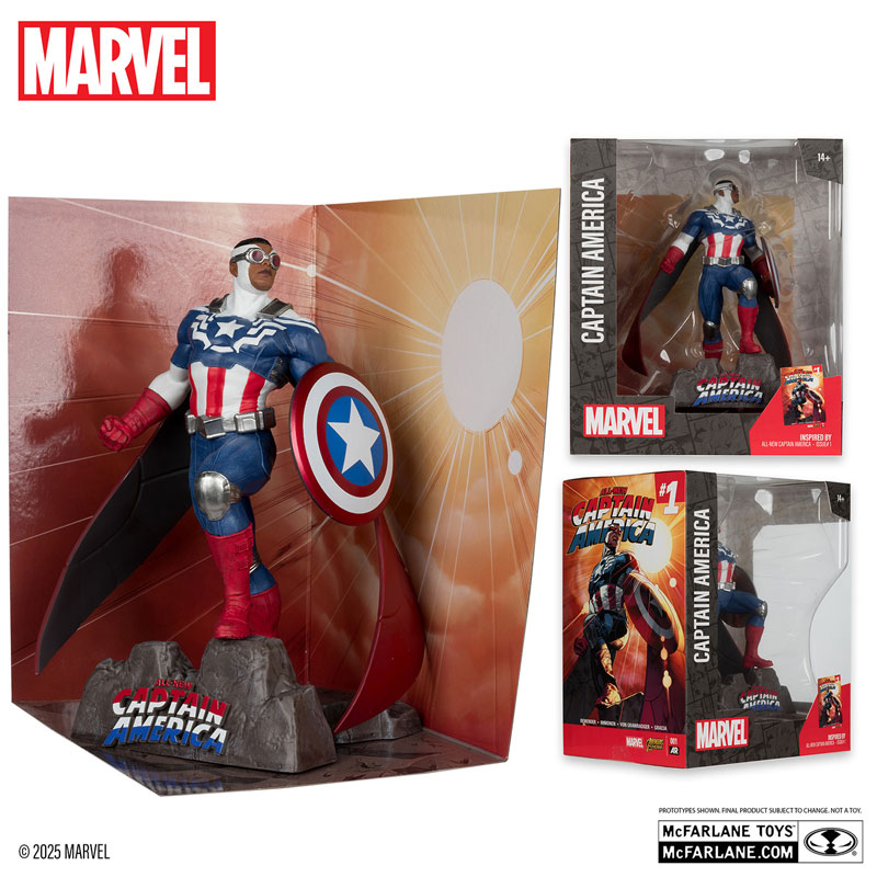 マーベル 1/10スケール「シーン・フィギュア」#016 キャプテン・アメリカ(スチュアート・イモネン/All-New Captain America #1)