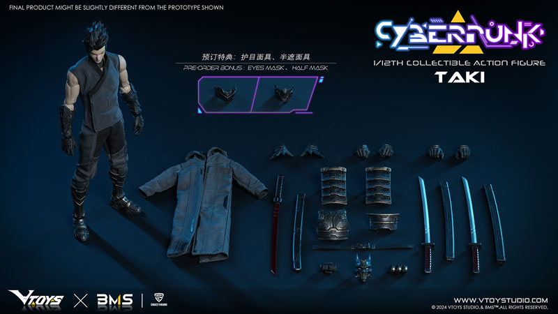 【特典】VTOYS×BMS×CF Cyberpunk(サイバーパンク)シリーズ 侍：瀧(たき) 1/12スケール可動フィギュア