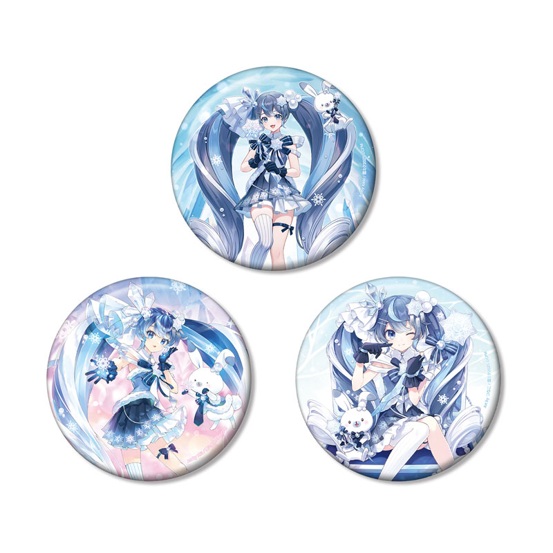 SNOW MIKU 2025 雪ミク Art by tokki / KEI / つなこ 100mm缶バッジ3個