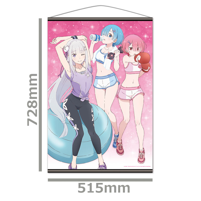 Re:ゼロから始める異世界生活 B2タペストリー エミリア　レム　ラム GOODS-04607479_01.jpg