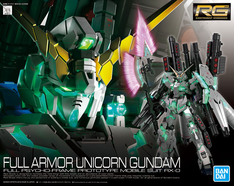 RG 1/144 フルアーマー・ユニコーンガンダム プラモデル 『機動
