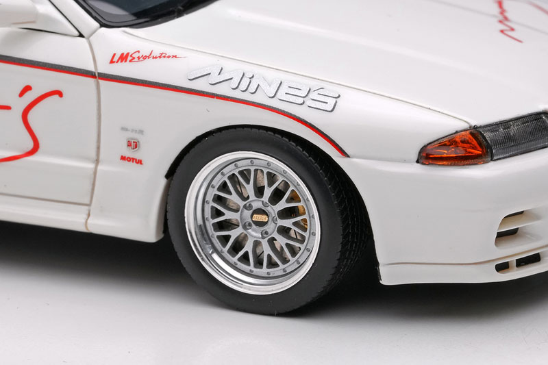 1/43 マインズ スカイライン GT-R (BNR32) N1 ホワイト (BBS LM