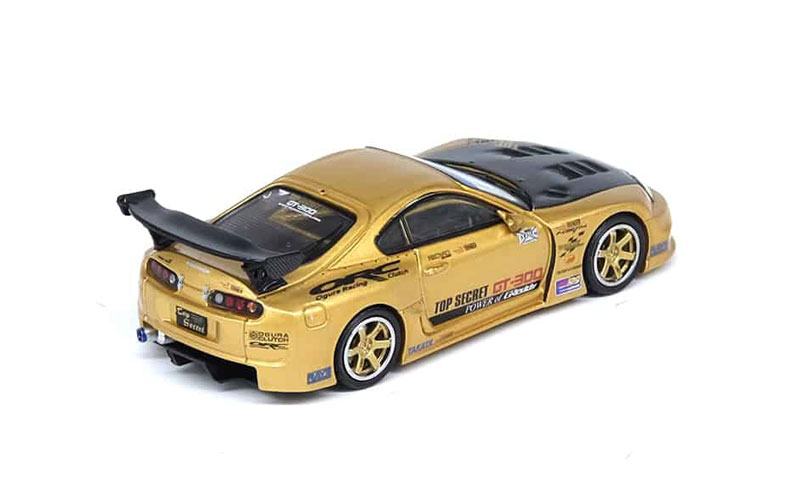 超人気新品 1/64 Toyota スープラ(A80) TOP SECRET GT300 ゴールド[INNO ミニカー