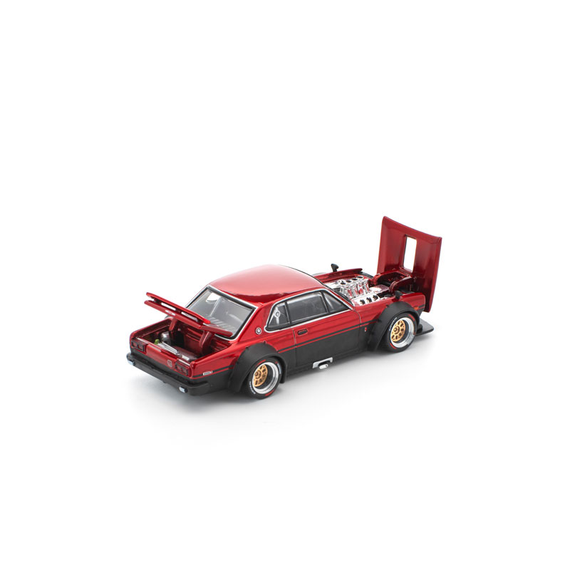 1/64 SKYLINE GT-R V8 DRIFT (HAKOSUKA) - RED BLACK