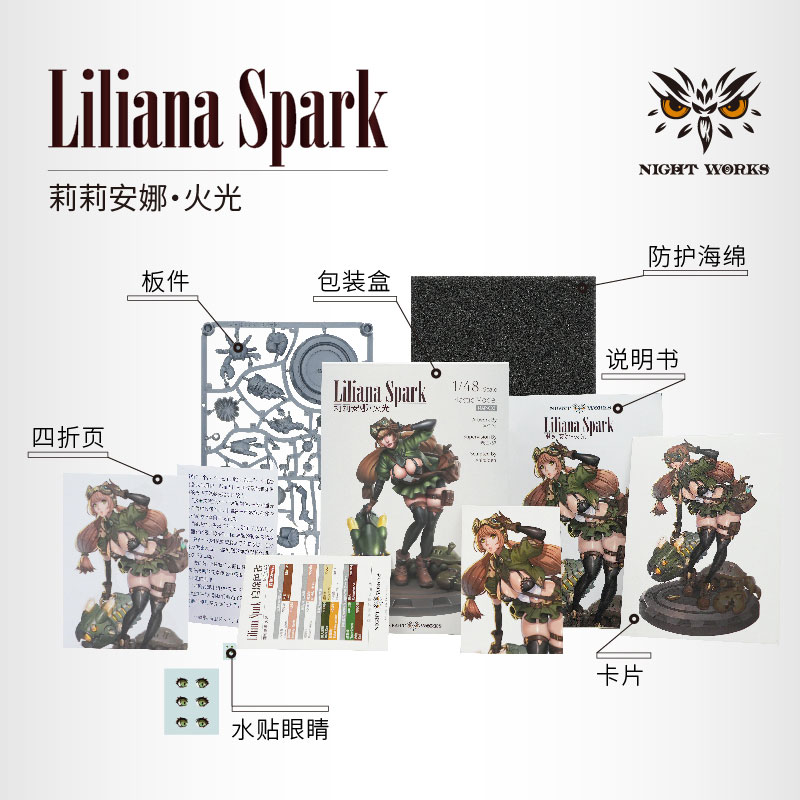 【限定販売】リリーアナー・スパーク(Liliana Spark) 1/48 未塗装ミニチュアプラスチックキット