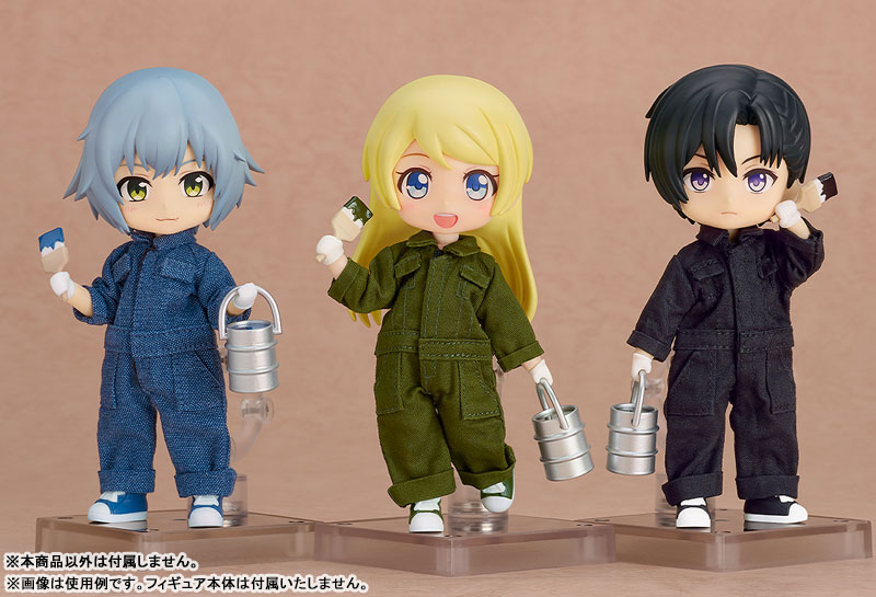 ねんどろいどどーる おようふくセット カラフルつなぎ デニム