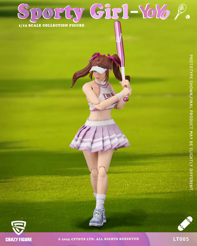 【特典】CRAZY FIGURE LT005 Sporty girl(スポーティーガール)YOYO(ヨーヨー) 1/12スケール可動フィギュア
