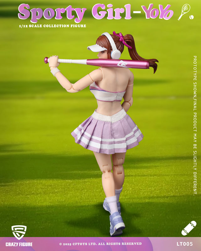 【特典】CRAZY FIGURE LT005 Sporty girl(スポーティーガール)YOYO(ヨーヨー) 1/12スケール可動フィギュア