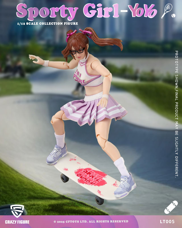 【特典】CRAZY FIGURE LT005 Sporty girl(スポーティーガール)YOYO(ヨーヨー) 1/12スケール可動フィギュア