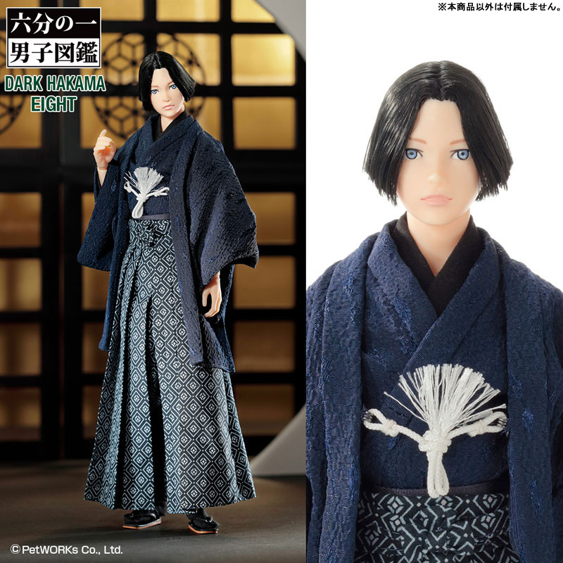 六分の一男子図鑑 袴スタイル・蒼黒 エイト 完成品ドール