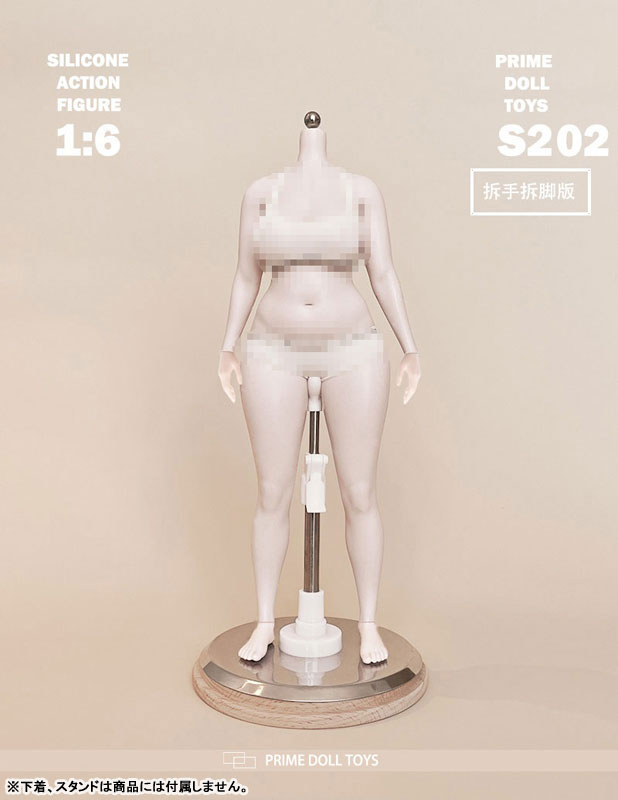 1/6 アーティキュレーテッド プラチナシリコン フィメールボディ ぽっちゃり 手足分割