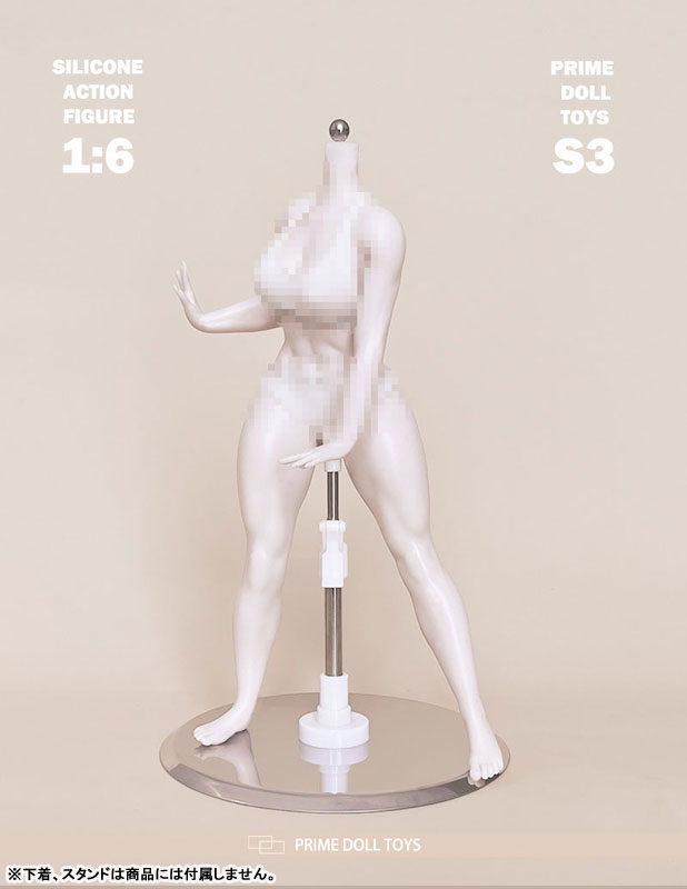 1/6 アーティキュレーテッド プラチナシリコン フィメールボディ 筋肉質 手足シームレス