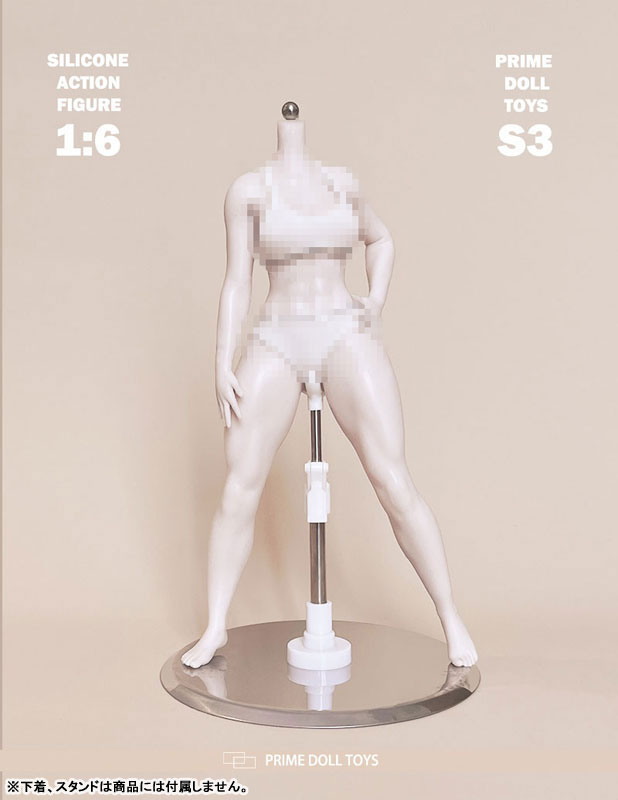 1/6 アーティキュレーテッド プラチナシリコン フィメールボディ 筋肉質 手足シームレス