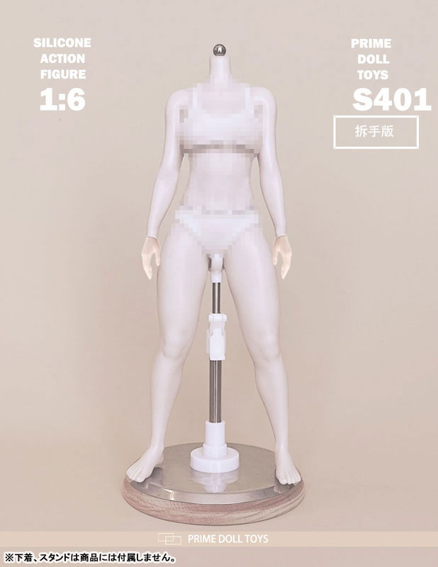 1/6 アーティキュレーテッド プラチナシリコン フィメールボディ スリム 手分割