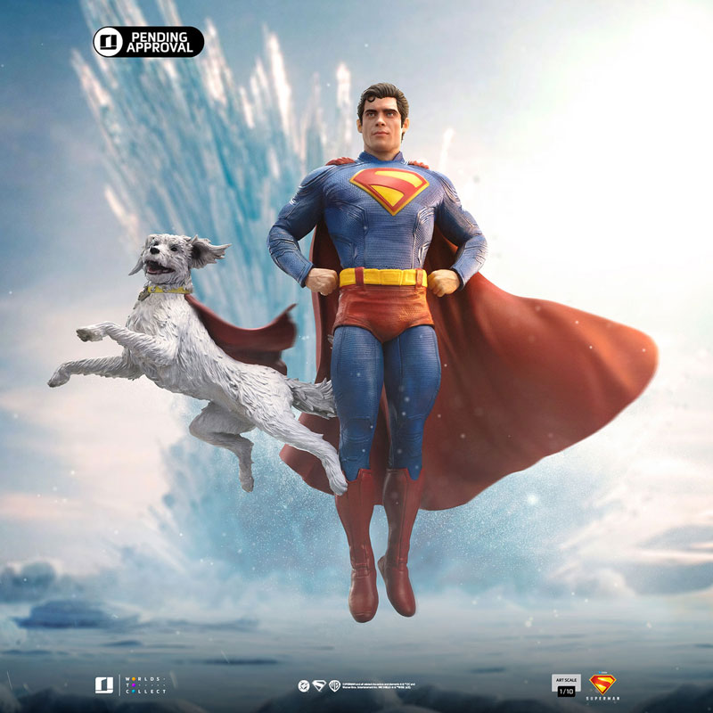 スーパーマン　スタチュー ワーナー•ブラザース スタジオ DC スタチュー アートスケール 1/10 スーパーマン＆クリプト