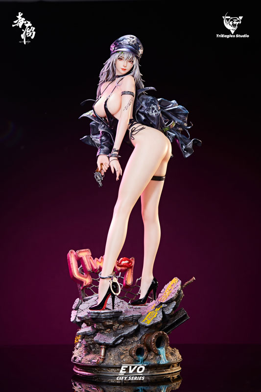 【前入金 銀行振込のみ】EVOLUTION CITY SERIES Chixuwei illustration by 毒瘤 1/4 スタチュー ブラックエディション