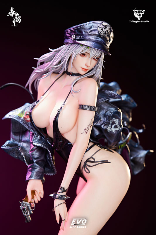 【前入金 銀行振込のみ】EVOLUTION CITY SERIES Chixuwei illustration by 毒瘤 1/4 スタチュー ブラックエディション
