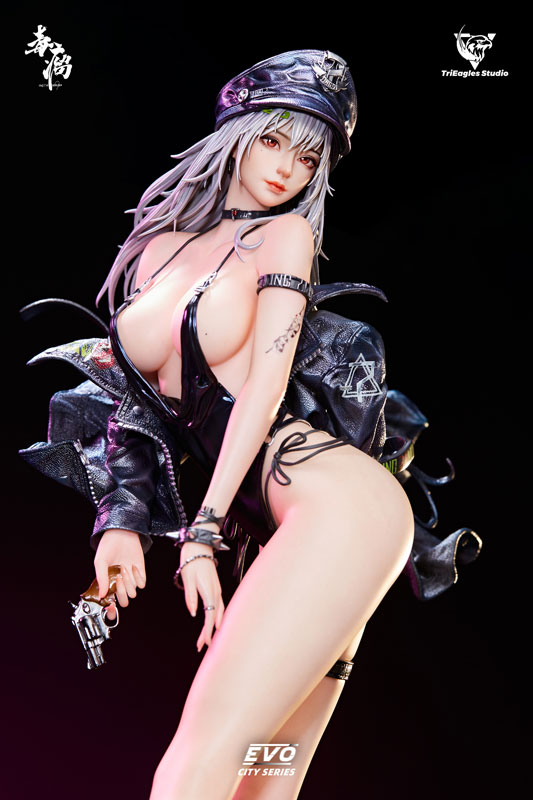 【前入金 銀行振込のみ】EVOLUTION CITY SERIES Chixuwei illustration by 毒瘤 1/4 スタチュー ブラックエディション