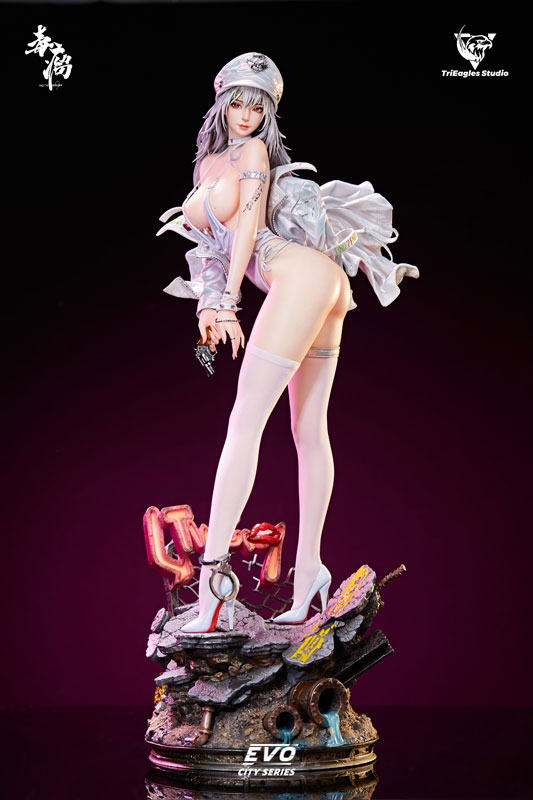 【前入金 銀行振込のみ】EVOLUTION CITY SERIES Chixuwei illustration by 毒瘤 1/4 スタチュー ホワイトエディション