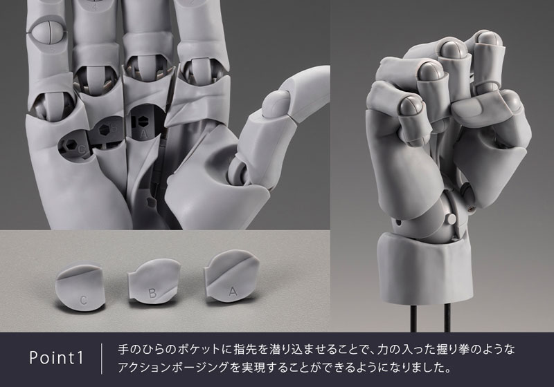 加々美高浩 ARTIST SUPPORT ITEM ハンドモデルMEN’S/R -GRAY- アクションフィギュア