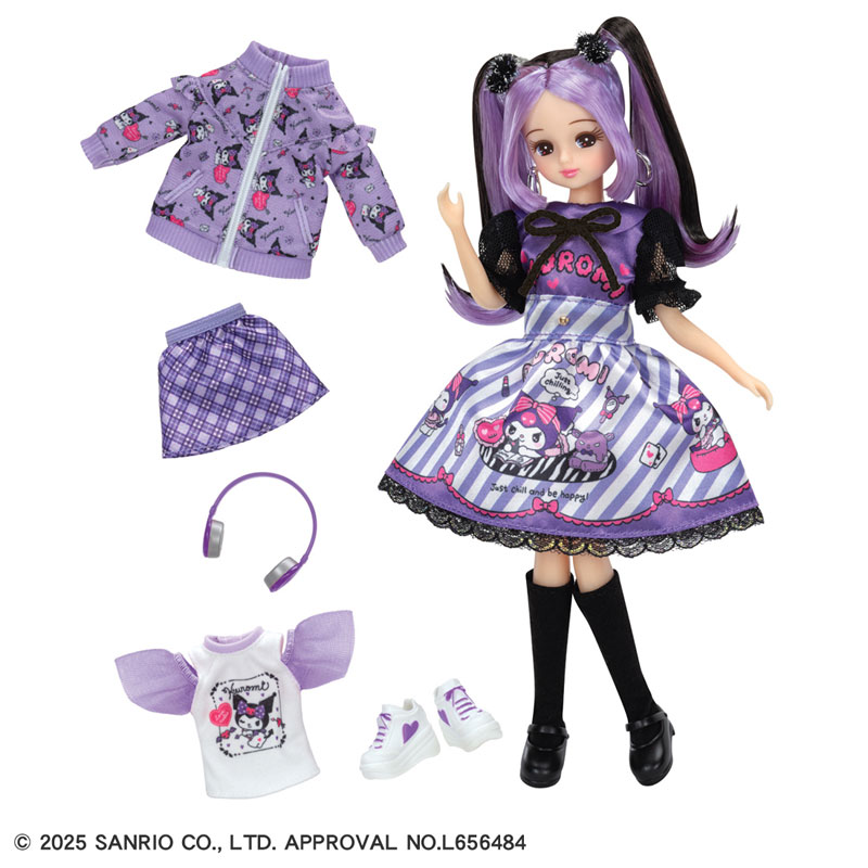 クールなクロミ リカちゃん DX カジュアル＆パープルワンピセット