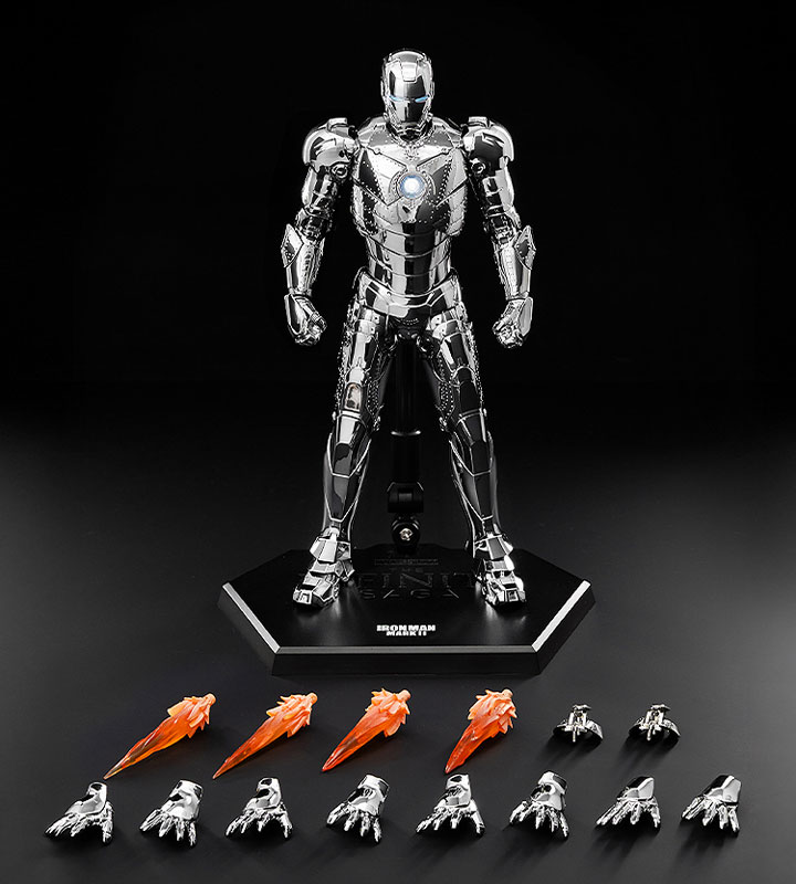 DLX アイアンマン・マーク2(クローム・エディション) 1/12 可動フィギュア
