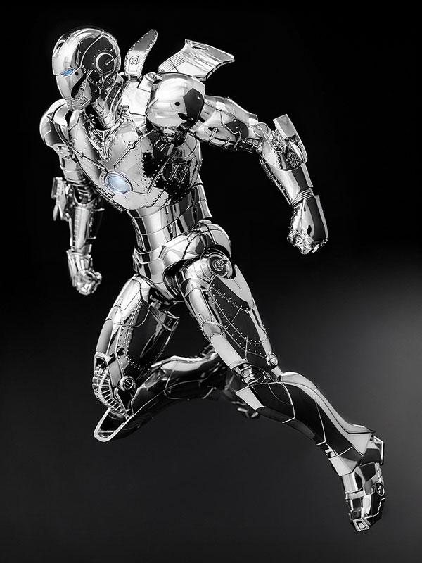DLX アイアンマン・マーク2(クローム・エディション) 1/12 可動フィギュア