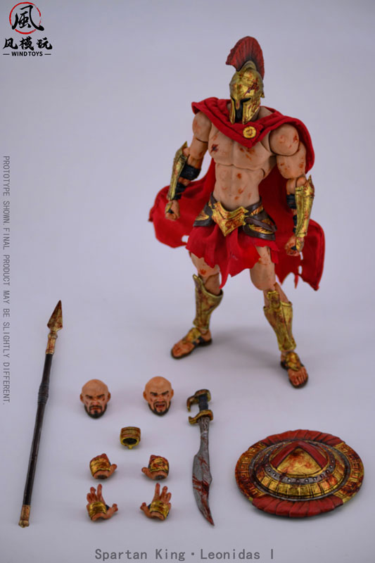 Spartan King Leonidas I(スパルタンキング レオニダス) 1/12スケール 可動フィギュア ダメージ版