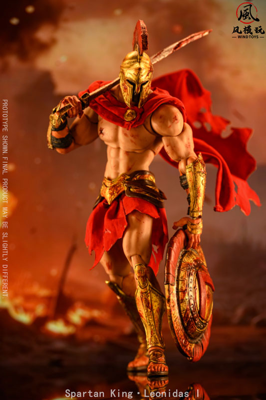Spartan King Leonidas I(スパルタンキング レオニダス) 1/12スケール 可動フィギュア ダメージ版