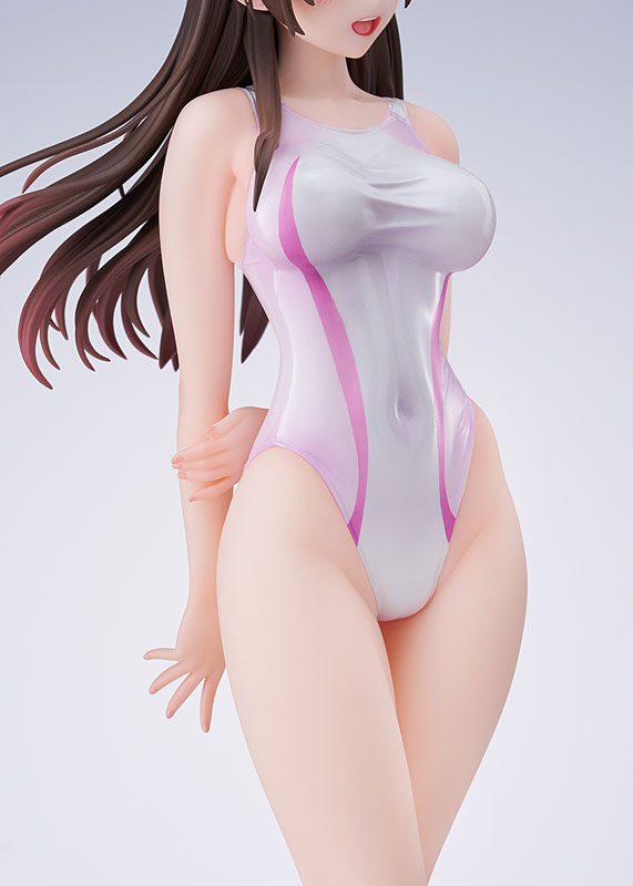 彼女、お借りします 水原千鶴 桃色ラインの競泳水着Ver. 1/7 完成品