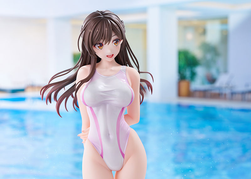 彼女、お借りします 水原千鶴 桃色ラインの競泳水着Ver. 1/7 完成品