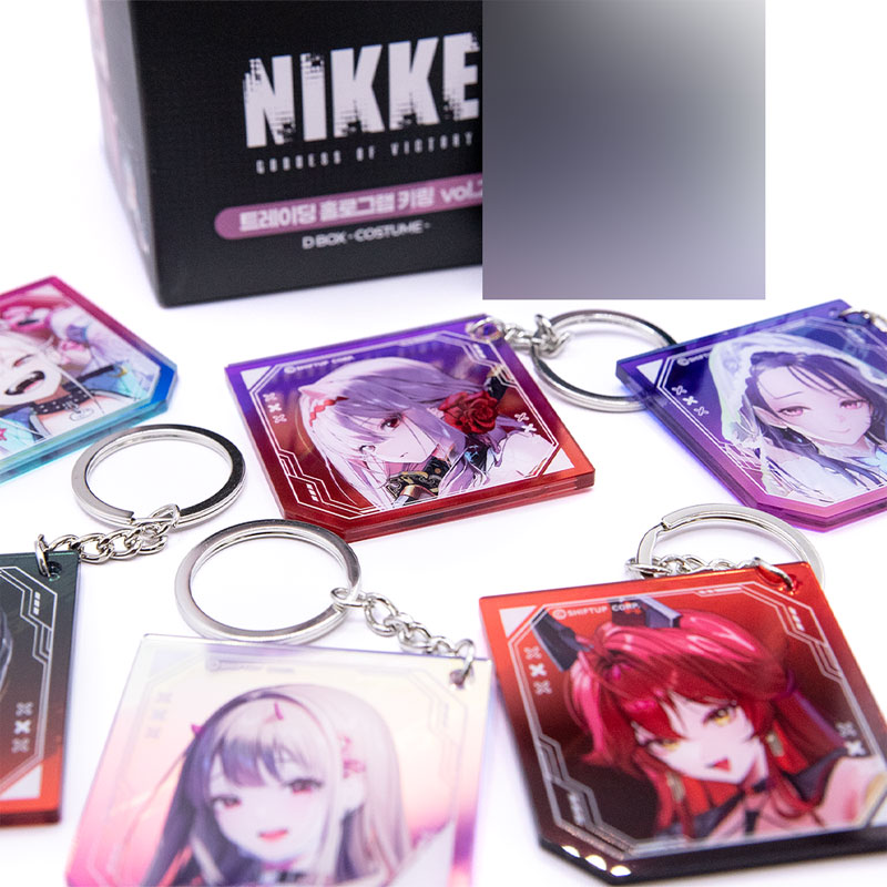 勝利の女神NIKKE カセット型キーホルダー　ホログラムカード　2セット A・B】勝利の女神 NIKKE カセット型キーホルダー&ホログラム